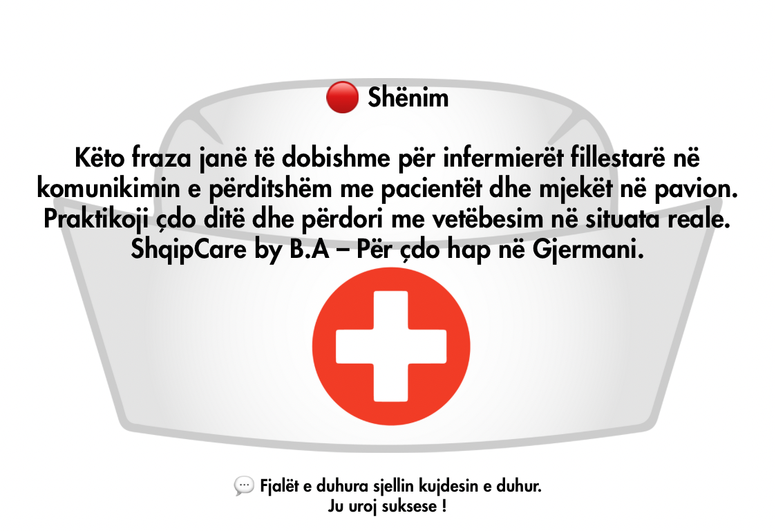 Kartat profesionale për infermierë – Shqipcare (Set 11 copë) PDF